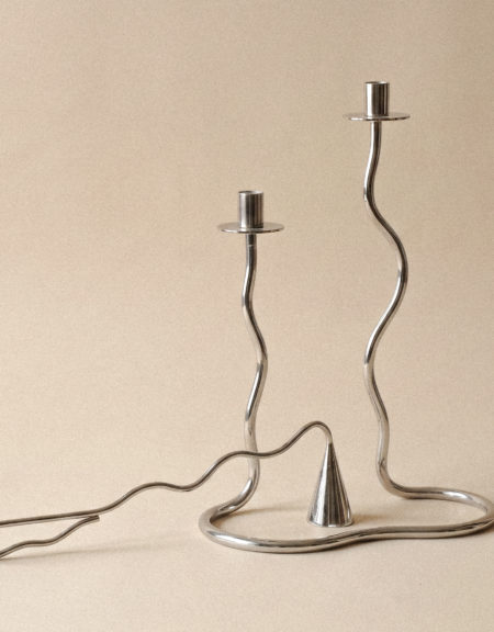 Waves Candleholder + Snuffer Set